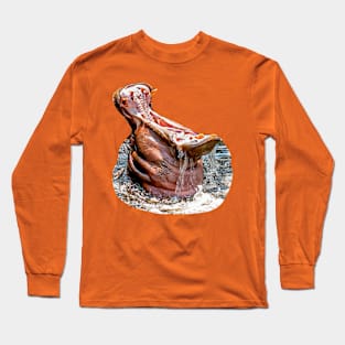 Open Wide Hippo Long Sleeve T-Shirt